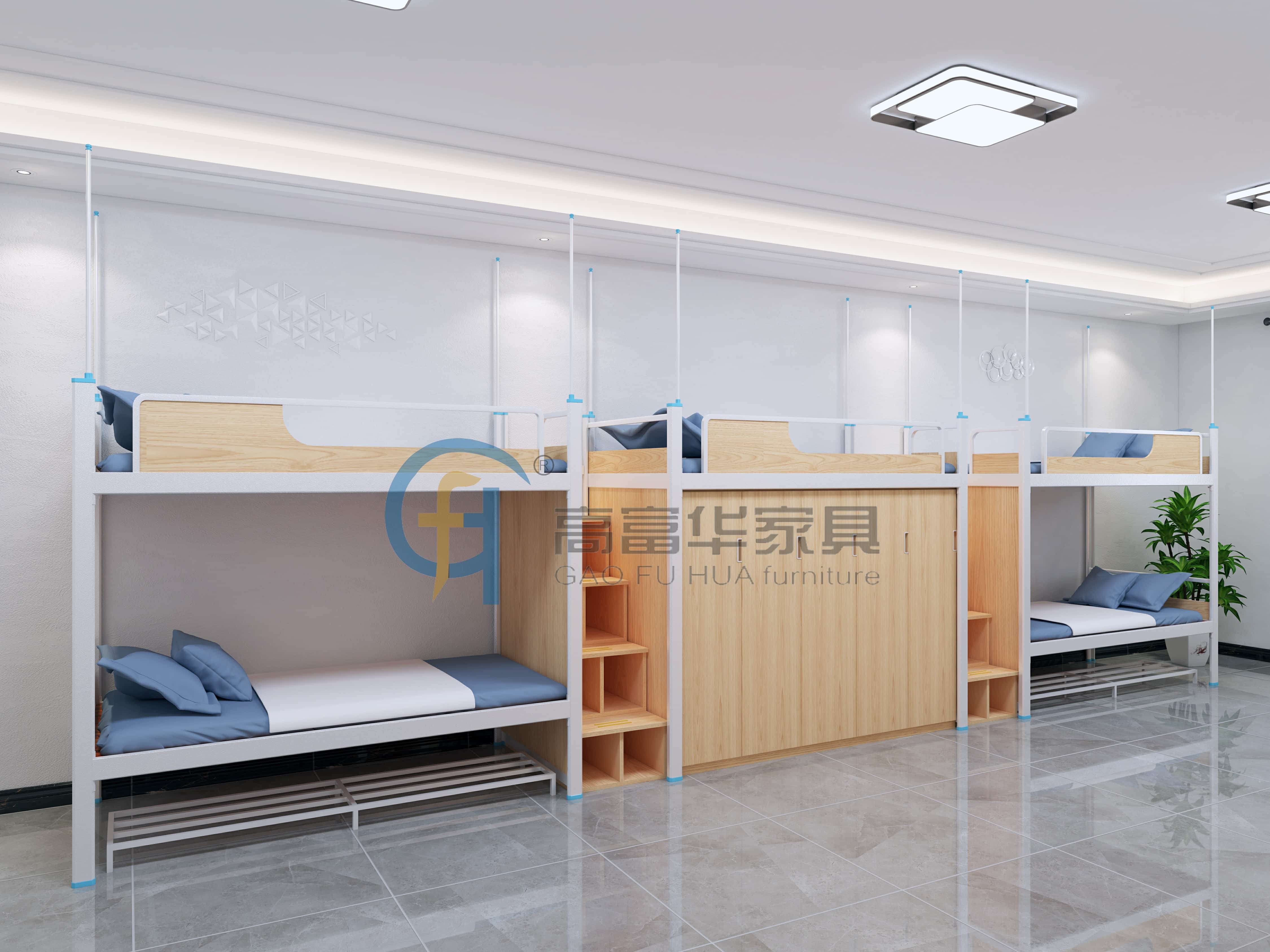 上下鋪雙層鐵床高華家具安全性能強(qiáng)